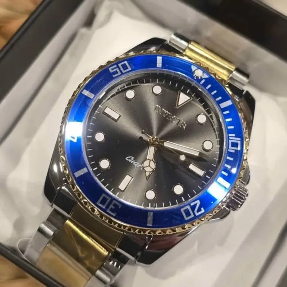 Invicta Pro Diver Two-Tone Blue and Gold Watch